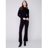Flare Ponte Pants with Side Slits - Black Flare Ponte Pants with Side Slits - Black