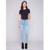 Frayed Hem Denim Pants - Light Blue Frayed Hem Denim Pants - Light Blue