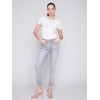Frayed Hem Denim Pants - Light Grey Frayed Hem Denim Pants - Light Grey