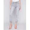 Frayed Hem Denim Pants - Light Grey Frayed Hem Denim Pants - Light Grey