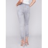 Frayed Hem Denim Pants - Light Grey Frayed Hem Denim Pants - Light Grey