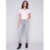 Frayed Hem Denim Pants - Light Grey Frayed Hem Denim Pants - Light Grey