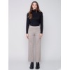 Houndstooth Flare Ponte Pants - Almond Houndstooth Flare Ponte Pants - Almond