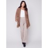 Houndstooth Flare Ponte Pants - Almond Houndstooth Flare Ponte Pants - Almond
