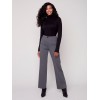 Houndstooth Flare Ponte Pants - Charcoal Houndstooth Flare Ponte Pants - Charcoal