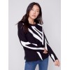 Jacquard Ottoman Cotton Sweater - Black Jacquard Ottoman Cotton Sweater - Black