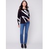Jacquard Ottoman Cotton Sweater - Black Jacquard Ottoman Cotton Sweater - Black