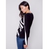 Jacquard Ottoman Cotton Sweater - Black Jacquard Ottoman Cotton Sweater - Black