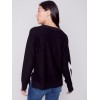 Jacquard Ottoman Cotton Sweater - Black Jacquard Ottoman Cotton Sweater - Black