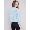 Jean Jacket with Frayed Edges - Bleach Blue Jean Jacket with Frayed Edges - Bleach Blue