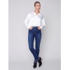 Jeans with Eyelet Hem Detail - Indigo Jeans with Eyelet Hem Detail - Indigo