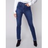 Jeans with Eyelet Hem Detail - Indigo Jeans with Eyelet Hem Detail - Indigo