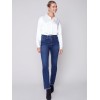 Jeans with Eyelet Hem Detail - Indigo Jeans with Eyelet Hem Detail - Indigo