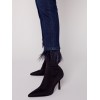 Jeans with Removable Feather Hem - Blue Black Jeans with Removable Feather Hem - Blue Black