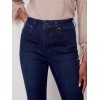 Jeans with Removable Feather Hem - Blue Black Jeans with Removable Feather Hem - Blue Black