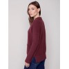 Johnny Collar Sweater - Port Johnny Collar Sweater - Port