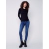 Knit Sweater with Diagonal Zipper Detail - Black Knit Sweater with Diagonal Zipper Detail - Black