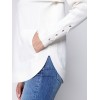 Knit Sweater with Lace-up Cuffs - Ecru Knit Sweater with Lace-up Cuffs - Ecru
