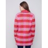 Long Plaid Cardigan with Shawl Collar - Orchid Long Plaid Cardigan with Shawl Collar - Orchid