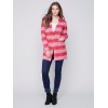 Long Plaid Cardigan with Shawl Collar - Orchid Long Plaid Cardigan with Shawl Collar - Orchid