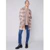 Long Plaid Cardigan with Shawl Collar - Truffle Long Plaid Cardigan with Shawl Collar - Truffle