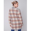 Long Plaid Cardigan with Shawl Collar - Truffle Long Plaid Cardigan with Shawl Collar - Truffle