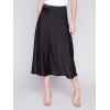 Long Satin Skirt - Black Long Satin Skirt - Black