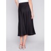 Long Satin Skirt - Black Long Satin Skirt - Black