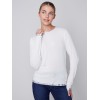 Long-Sleeved Top with Foil Print Detail - Cream Long-Sleeved Top with Foil Print Detail - Cream