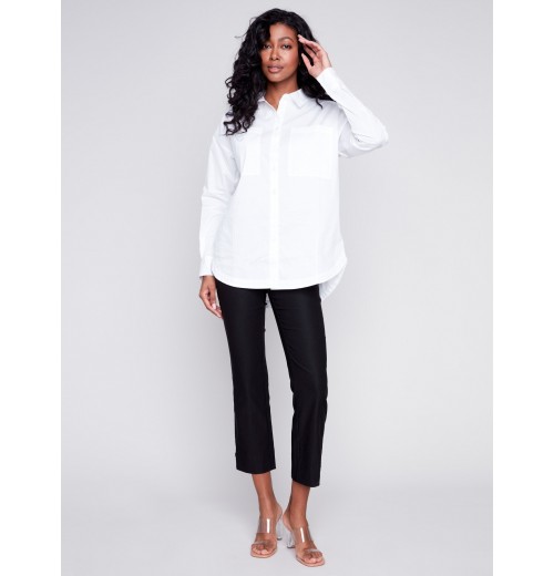 Loose Poplin Shirt - White Loose Poplin Shirt - White