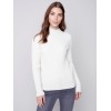 Mock Neck Rib Sweater - Ecru Mock Neck Rib Sweater - Ecru