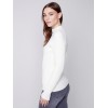 Mock Neck Rib Sweater - Ecru Mock Neck Rib Sweater - Ecru