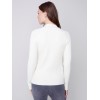Mock Neck Rib Sweater - Ecru Mock Neck Rib Sweater - Ecru