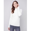 Mock Neck Rib Sweater - Ecru Mock Neck Rib Sweater - Ecru