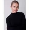 Mock Neck Rib Sweater - Black Mock Neck Rib Sweater - Black