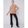 Mock Neck Rib Sweater - Truffle Mock Neck Rib Sweater - Truffle