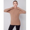 Mock Neck Rib Sweater - Truffle Mock Neck Rib Sweater - Truffle