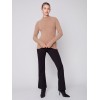 Mock Neck Rib Sweater - Truffle Mock Neck Rib Sweater - Truffle