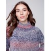 Flex Yarn Sweater with Mock Neck - Multicolor Flex Yarn Sweater with Mock Neck - Multicolor