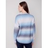 Ombré Sweater with Removable Scarf - Denim Ombré Sweater with Removable Scarf - Denim
