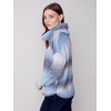 Ombré Sweater with Removable Scarf - Denim Ombré Sweater with Removable Scarf - Denim