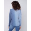 Ombré V-Neck Knit Top - Indigo Ombré V-Neck Knit Top - Indigo