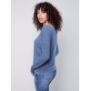 Ombré V-Neck Knit Top - Indigo Ombré V-Neck Knit Top - Indigo