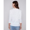 Organic Cotton Slub Knit Top - White Organic Cotton Slub Knit Top - White