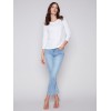 Organic Cotton Slub Knit Top - White Organic Cotton Slub Knit Top - White