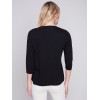 Organic Cotton Slub Knit Top - Black Organic Cotton Slub Knit Top - Black