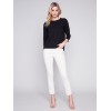 Organic Cotton Slub Knit Top - Black Organic Cotton Slub Knit Top - Black