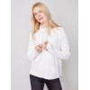Ottoman Cotton Funnel Neck Sweater - Ecru Ottoman Cotton Funnel Neck Sweater - Ecru