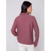 Ottoman Cotton Funnel Neck Sweater - Raspberry Ottoman Cotton Funnel Neck Sweater - Raspberry