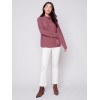 Ottoman Cotton Funnel Neck Sweater - Raspberry Ottoman Cotton Funnel Neck Sweater - Raspberry